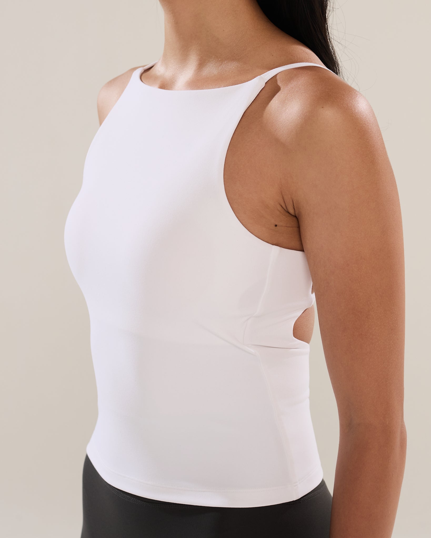 Boat Neck Longline Bra in Yoghurt | Anya Active | Activewear Singapore