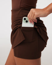 A-Line Skort in Chocolate