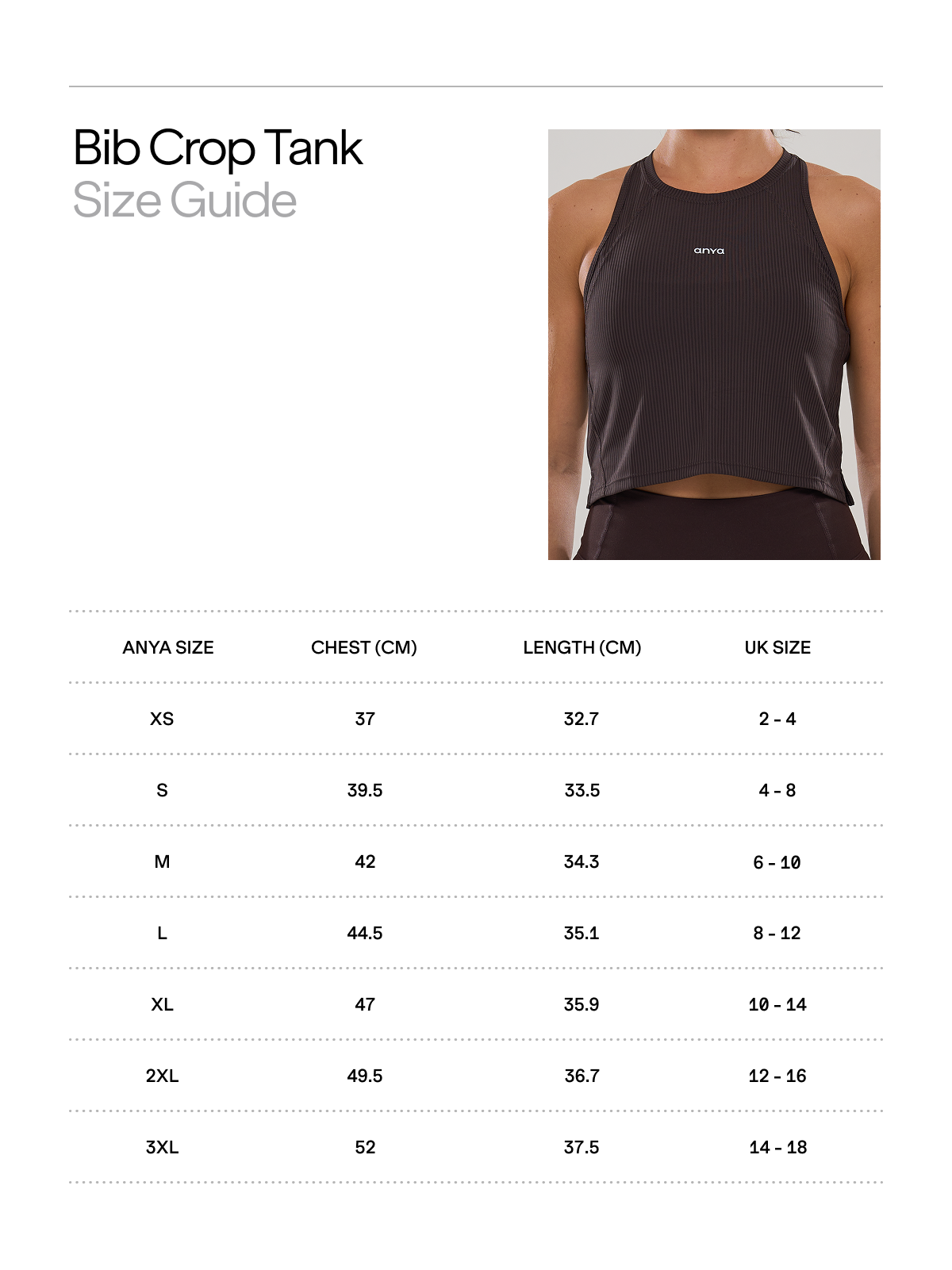 Bib Crop Tank in Ganache