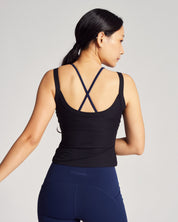 Freeform Tank (Rib) in Black Sesame
