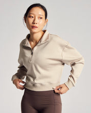 Effortless Half Zip (Regular) in Oat