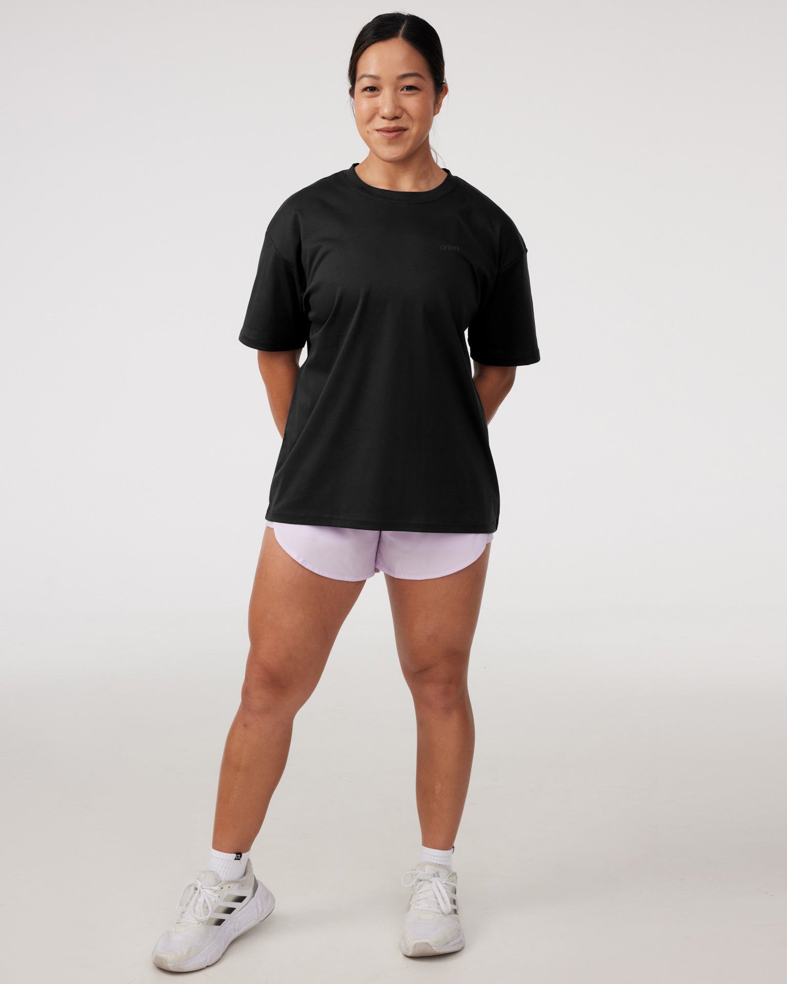 Oversized Tee in Black Sesame