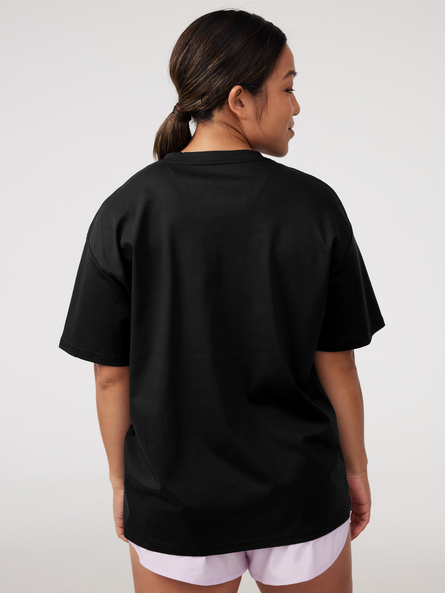 Oversized Tee in Black Sesame