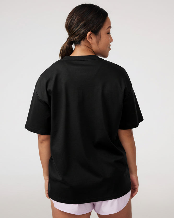 Oversized Tee in Black Sesame