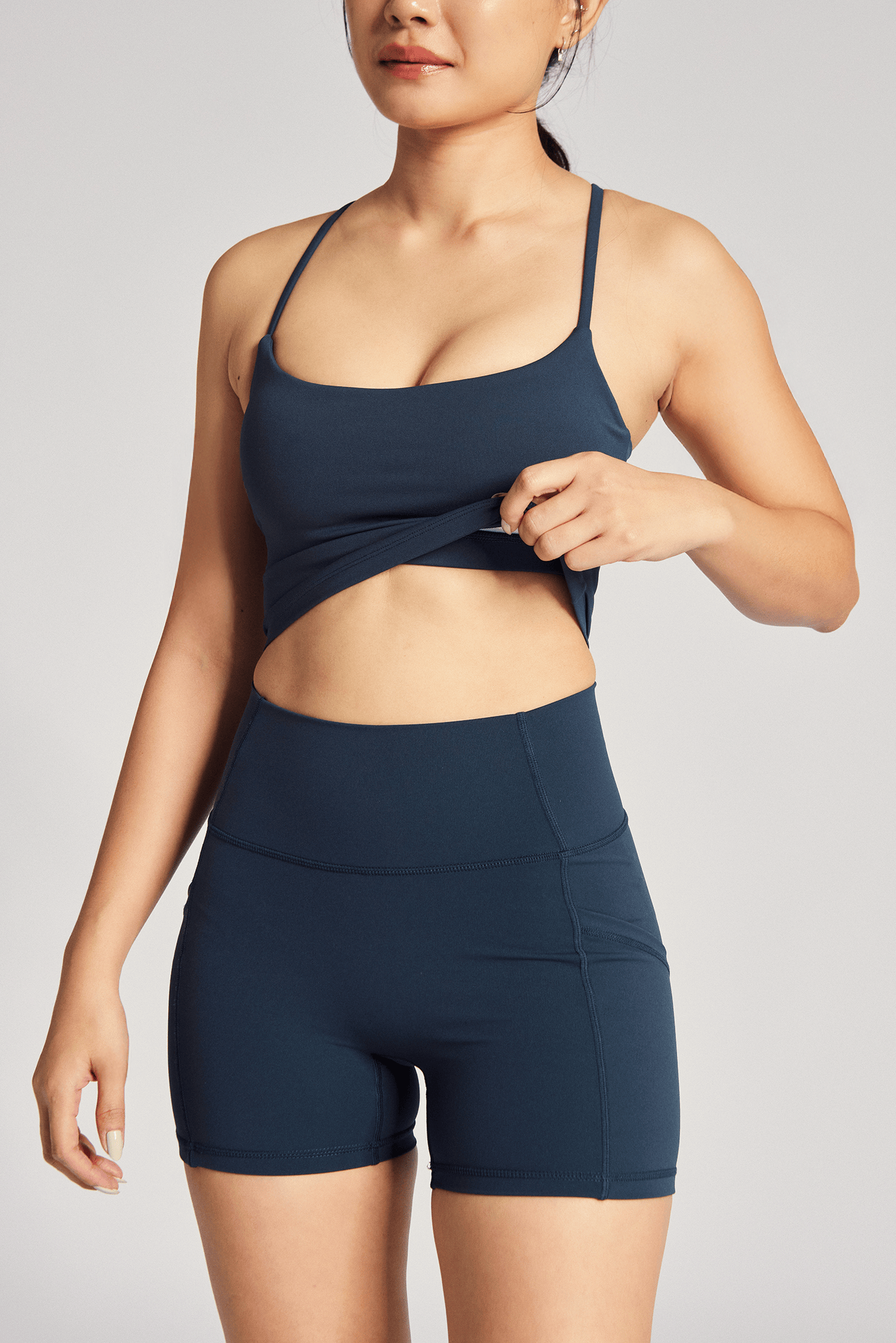 Wispy Longline Bra in Black Sesame