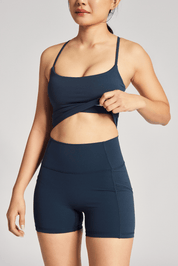 Wispy Longline Bra in Black Sesame