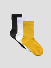 The 3-Pack Sock Bundle (Black, Yoghurt, Mustard)