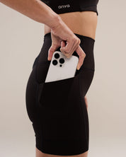 42 Compression Shorts in Black Sesame