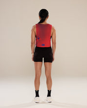 Easy Run Crop Tank in Great Red