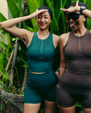 Race Day High Neck Crop in Strike