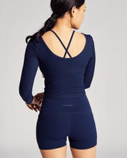 Reversible Long Sleeve Top (Rib) in Dive