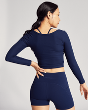 Reversible Long Sleeve Top (Rib) in Dive