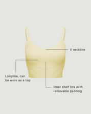 V Cami Bra in Yoghurt