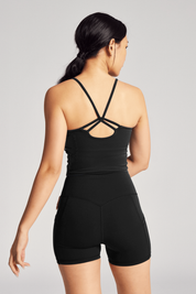 Wispy Longline Bra in Black Sesame