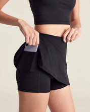 A-Line Skort in Black Sesame