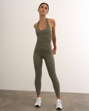 Halter Longline Bra in Avocado