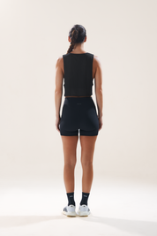 Easy Run Crop Tank in Black Sesame