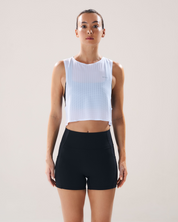 Easy Run Crop Tank in Yoghurt