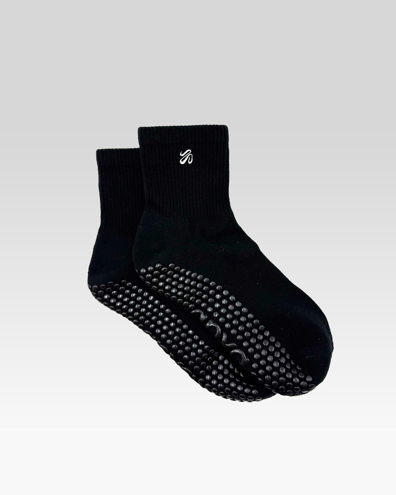 The Pilates Grip Socks in Black Sesame