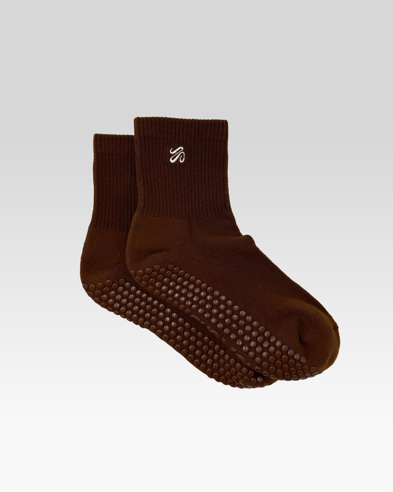 The Pilates Grip Socks in Chocolate