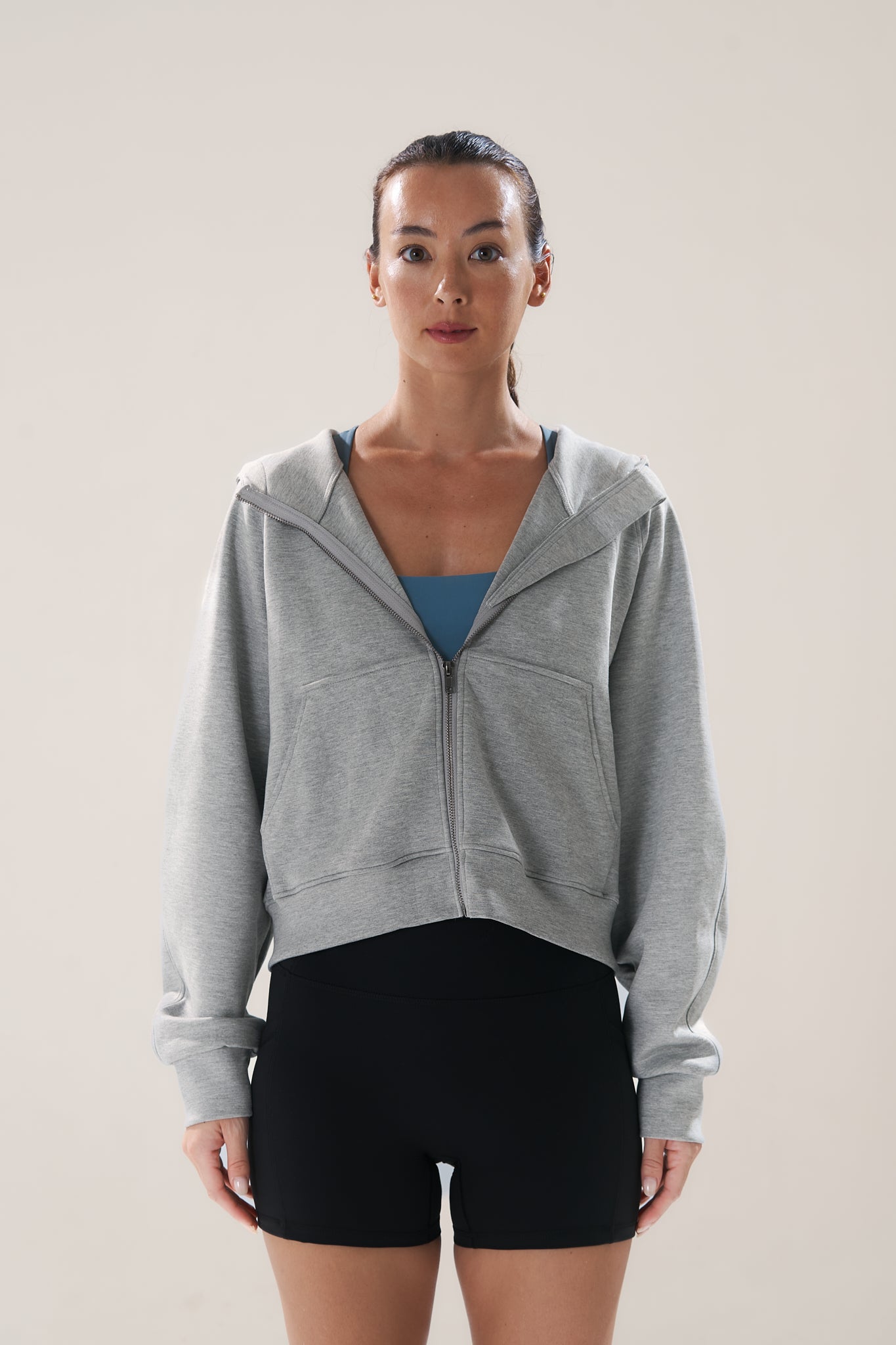 Full Zip in Marl (with Hoodie)