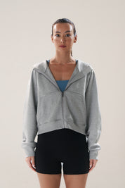 Full Zip in Marl (with Hoodie)