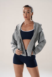 Full Zip in Marl (with Hoodie)