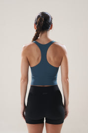 Boxy Longline Bra in Slate