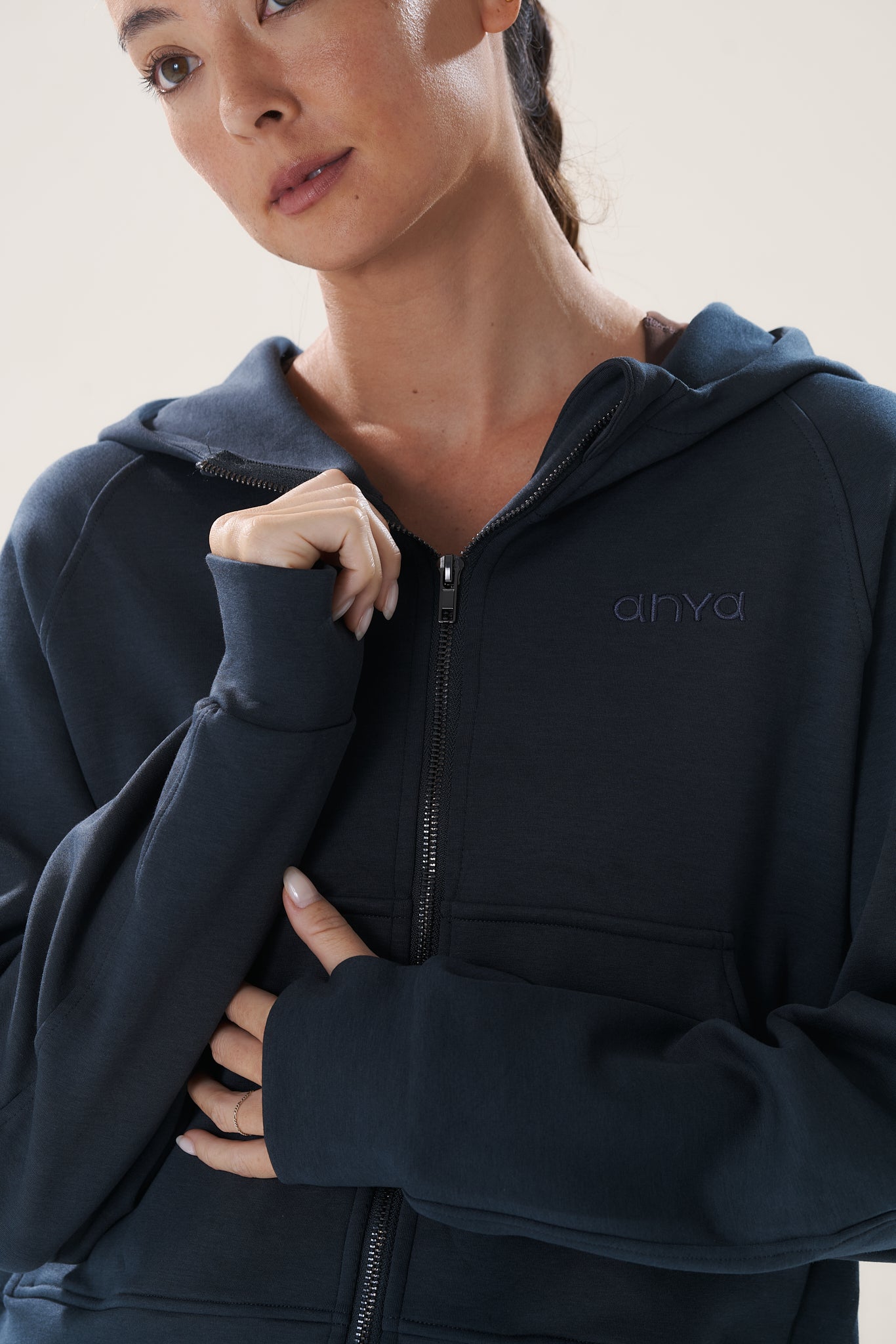 Full Zip in Dive (with Hoodie)