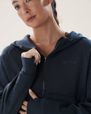 Full Zip in Dive (with Hoodie)
