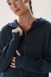 Full Zip in Dive (with Hoodie)