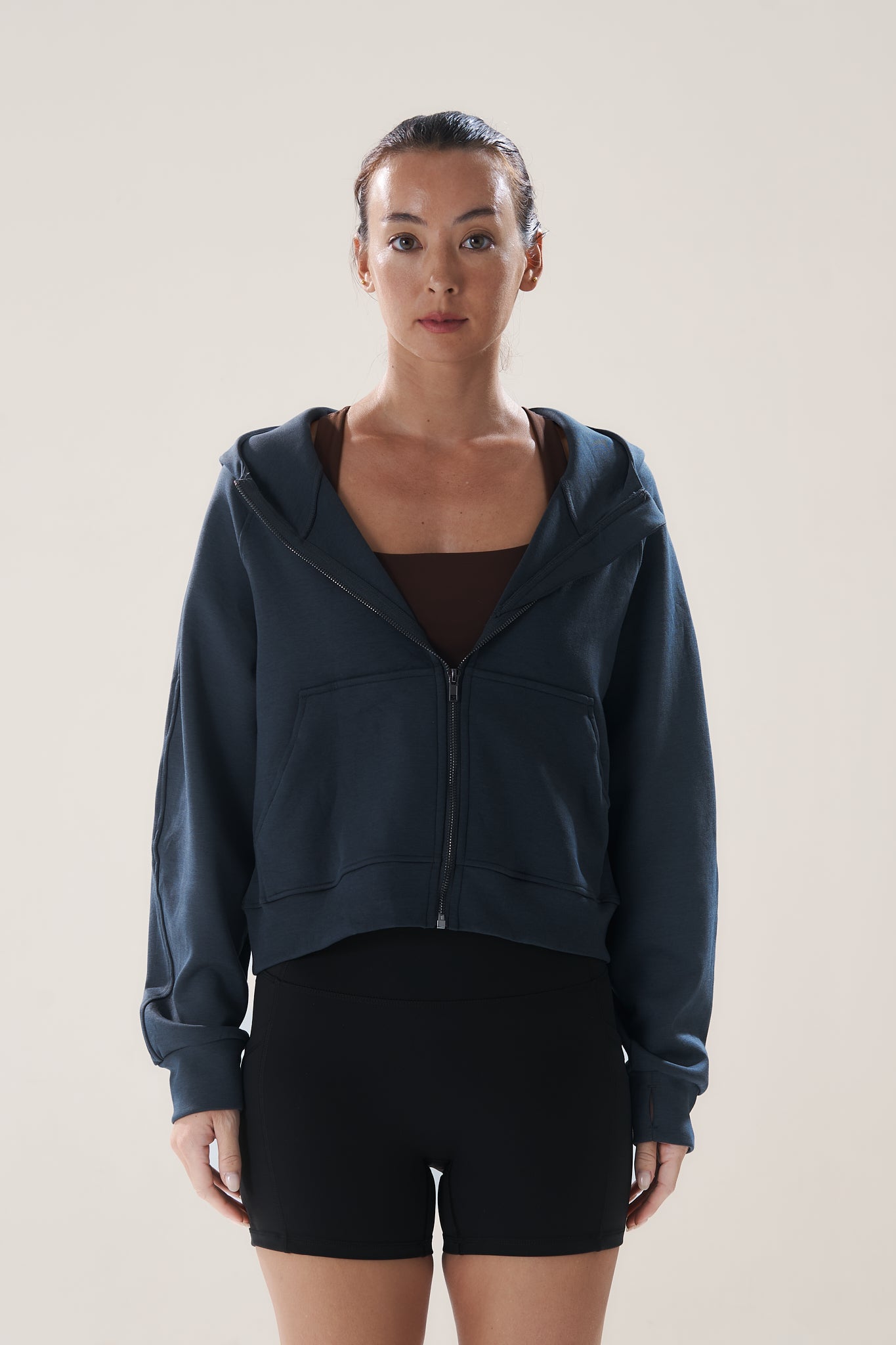 Full Zip in Dive (with Hoodie)