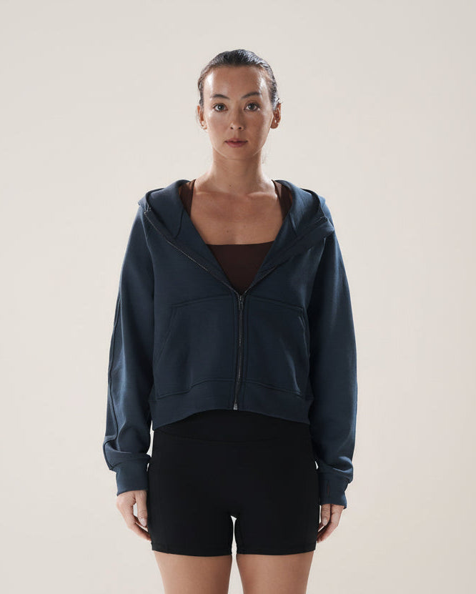 Full Zip in Dive (with Hoodie)