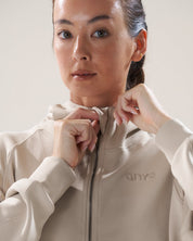 Full Zip in Oat (with Hoodie)