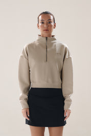 Half Zip in Oat
