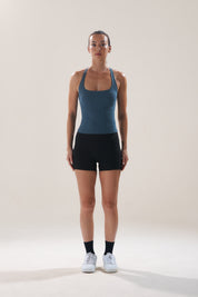 Scoop Longline Bra in Slate