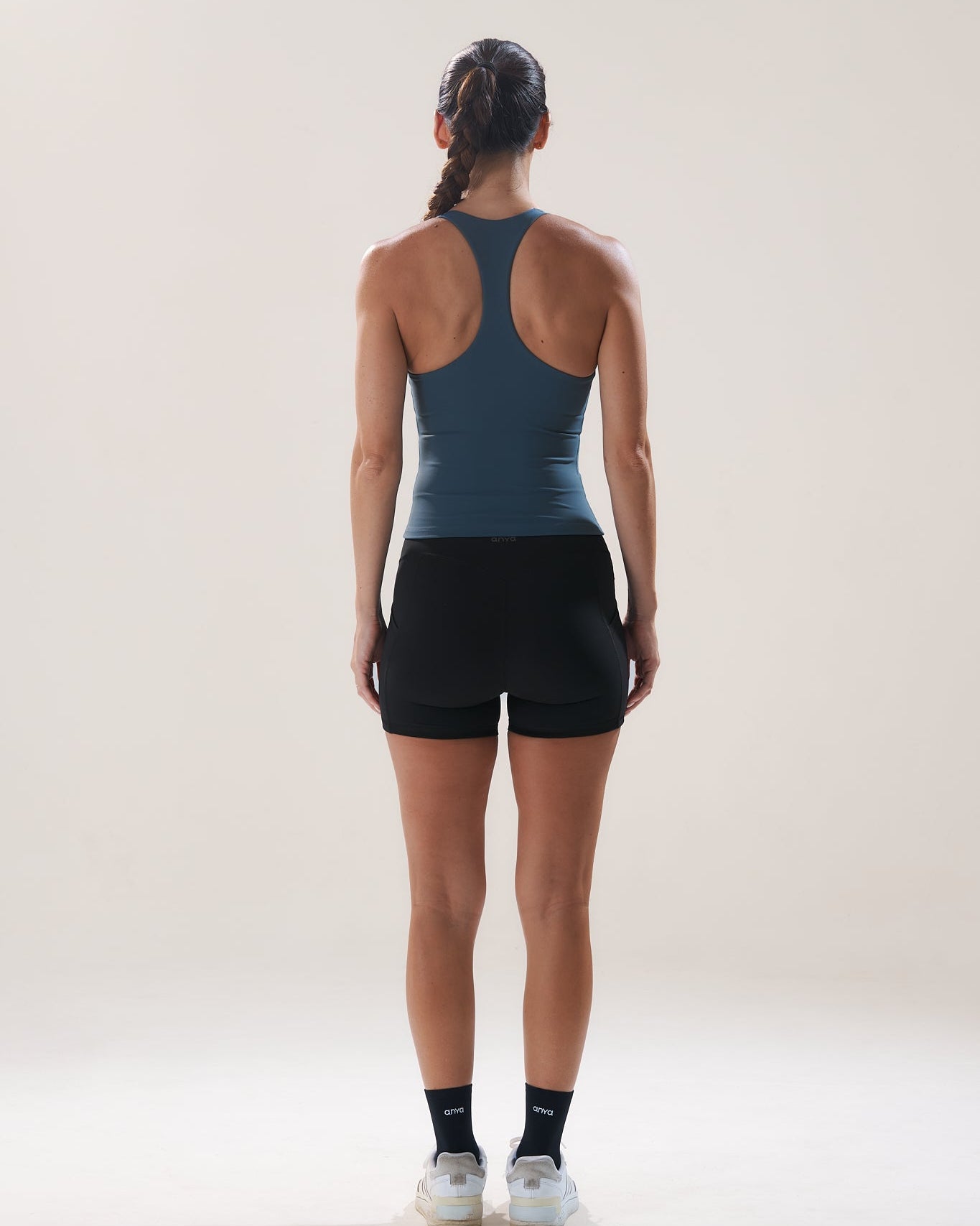 Scoop Longline Bra in Slate