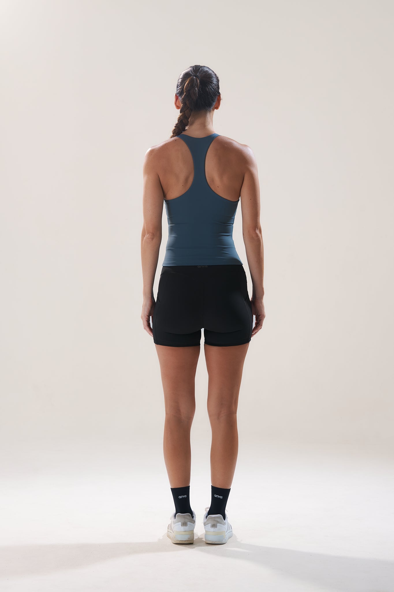 Scoop Longline Bra in Slate