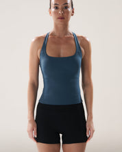 Scoop Longline Bra in Slate