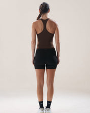 Scoop Longline Bra in Walnut