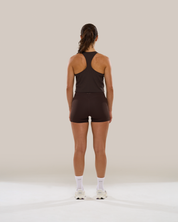 Bib Crop Tank in Ganache