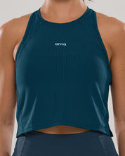Bib Crop Tank in Reflecting Pond