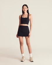 A-Line Skort in Black Sesame
