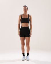 Boxy Bra in Black Sesame