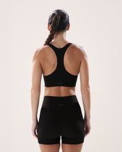 Boxy Bra in Black Sesame