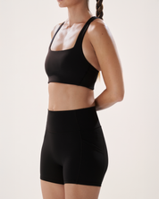 Boxy Bra in Black Sesame