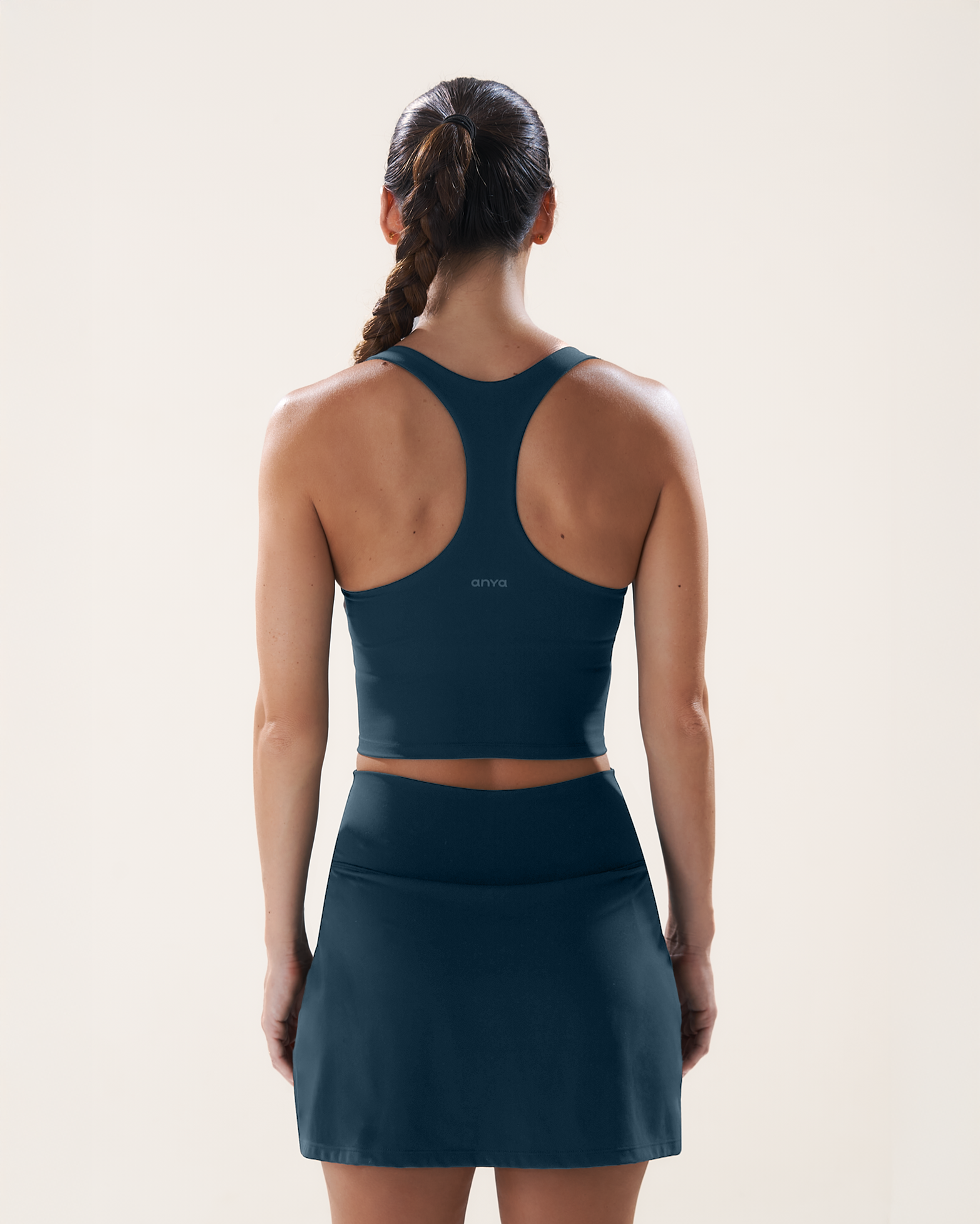 Boxy Longline Bra in Slate