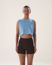 Boxy Muscle Tank in Arctic