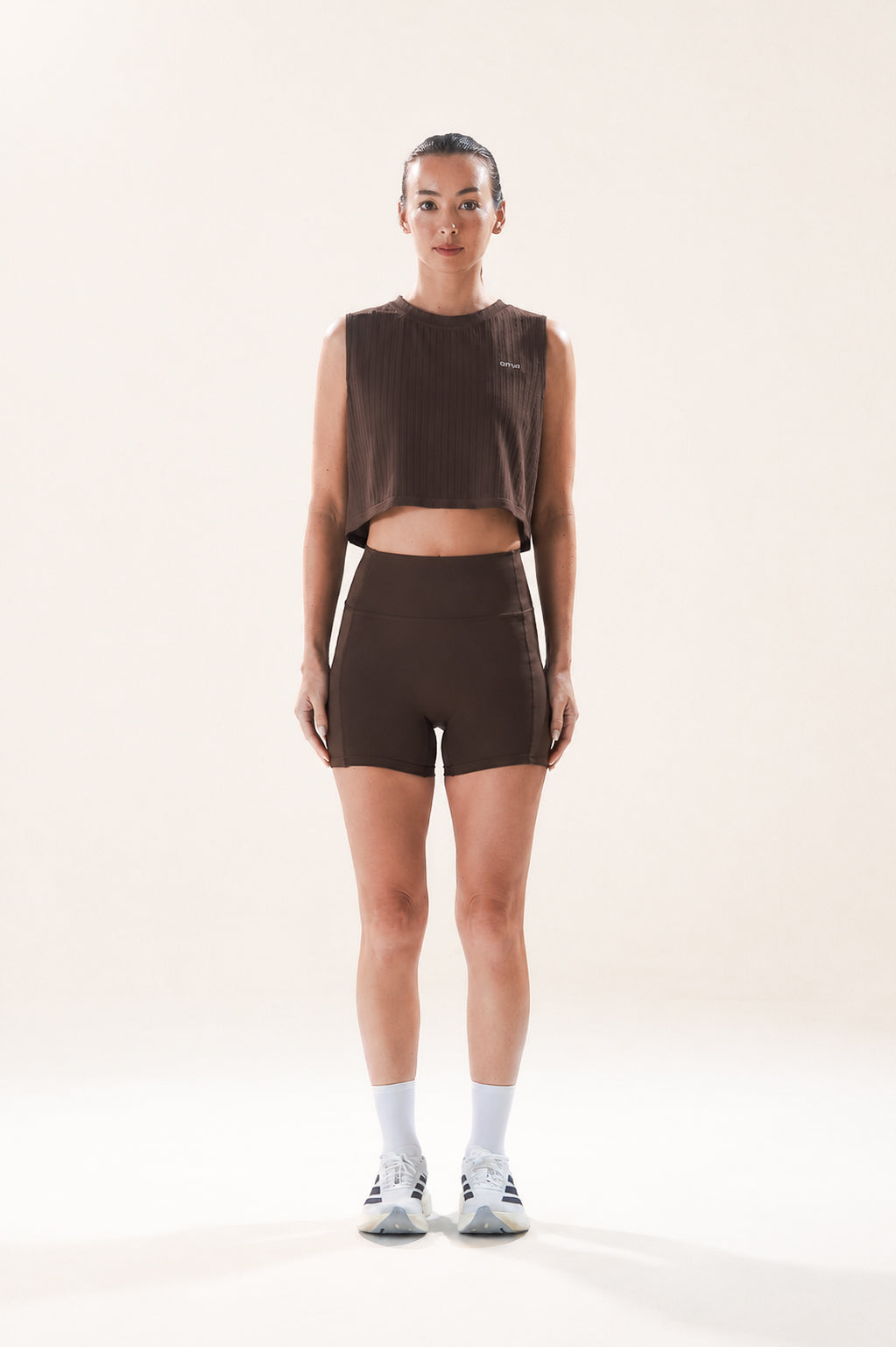 Boxy Muscle Tank in Espresso