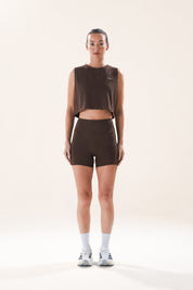 Boxy Muscle Tank in Espresso